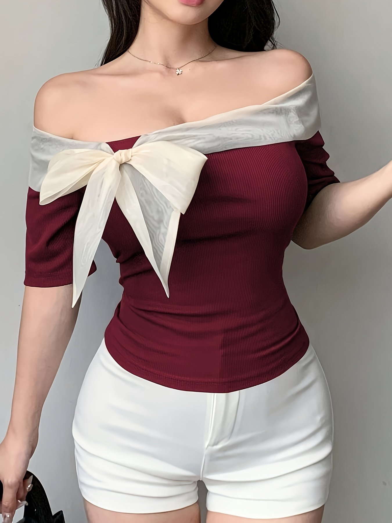Stylish Women's Off-Shoulder T-Shirt