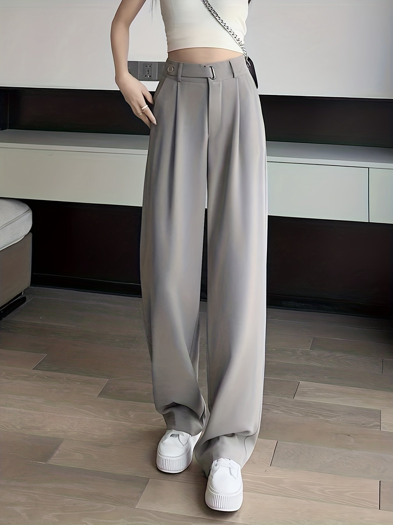 High-End Summer Black Suit Pants - Image 2