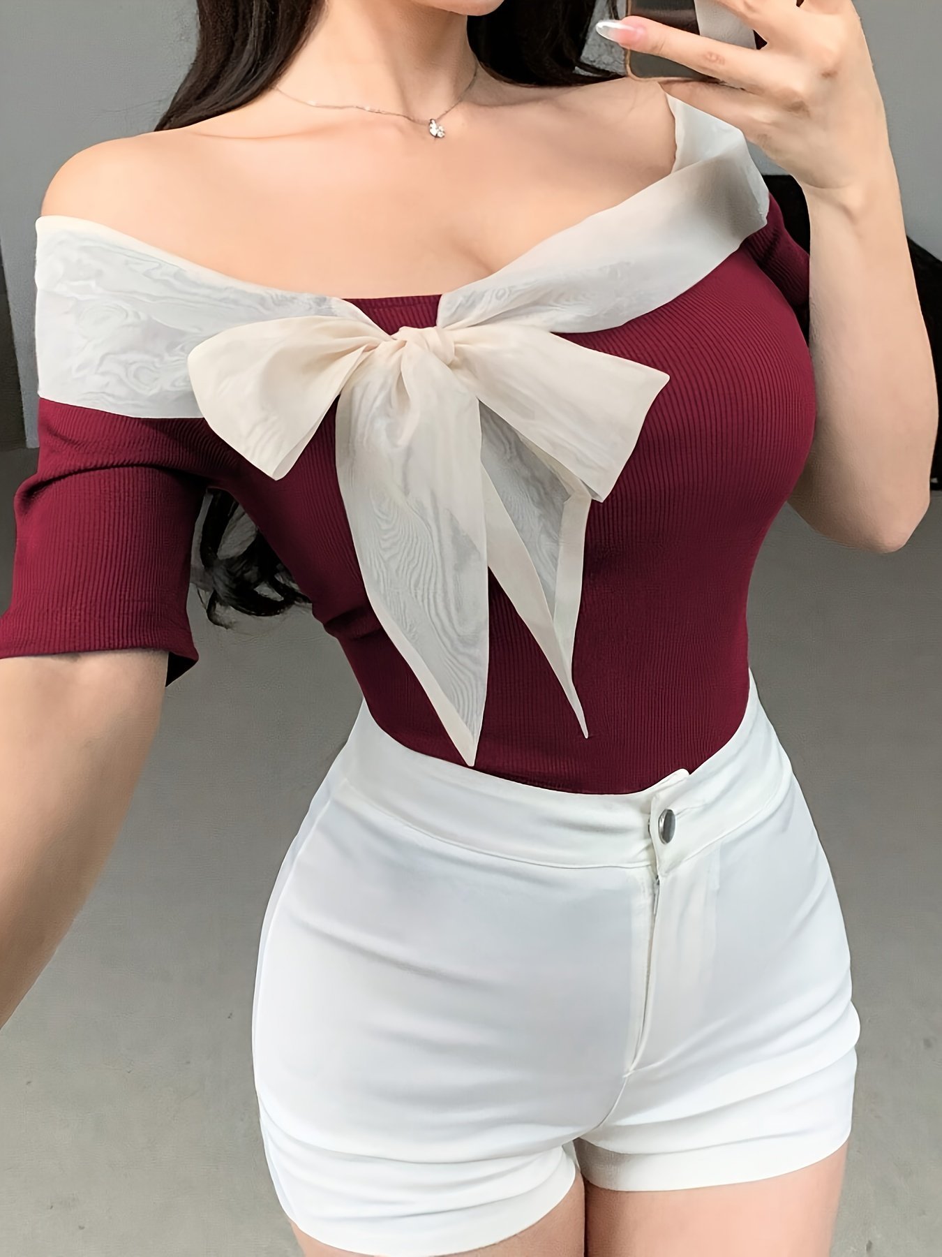 Stylish Women's Off-Shoulder T-Shirt - Image 2