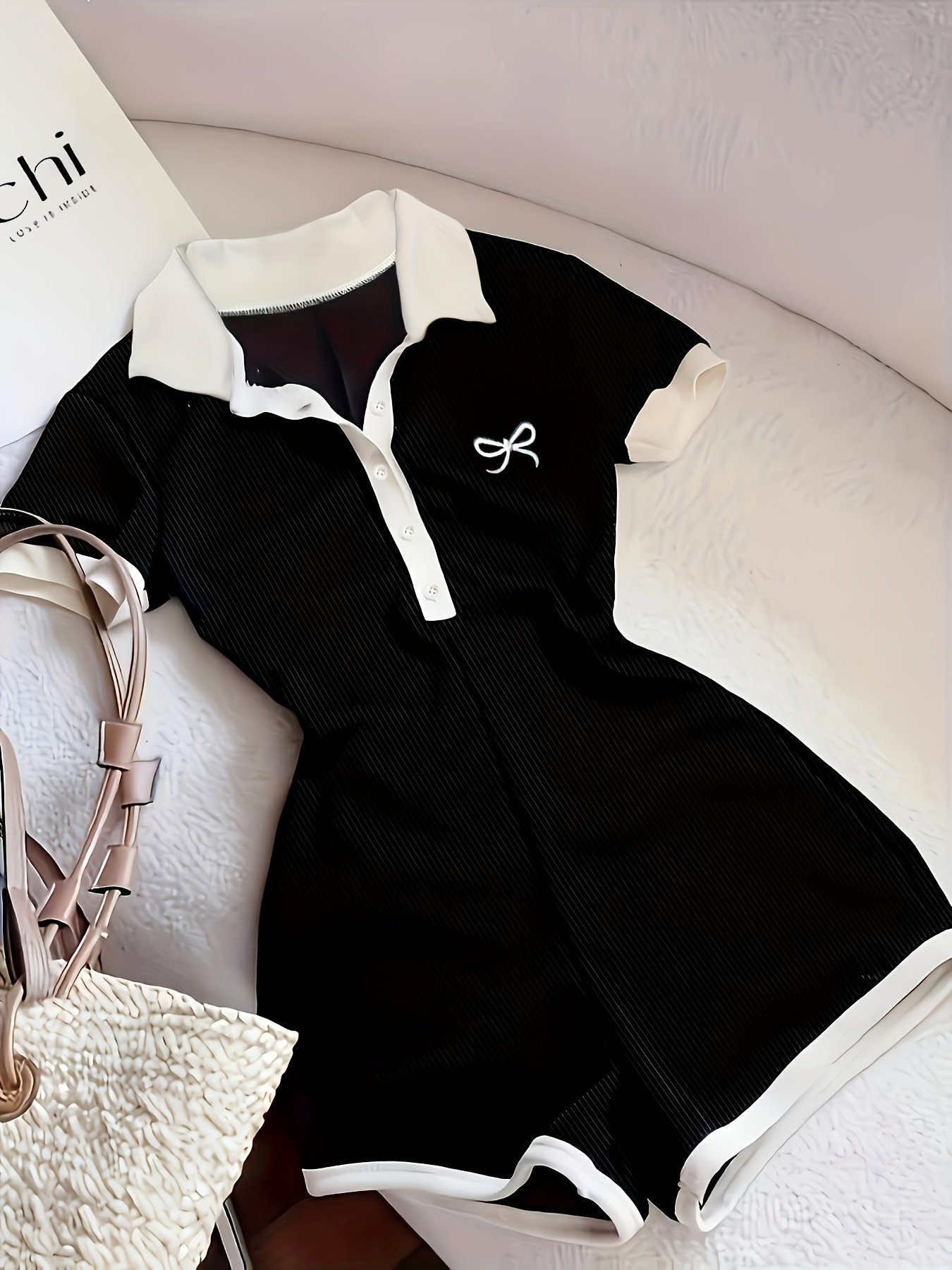 Women's Casual Color-Block Bodysuit - Image 2