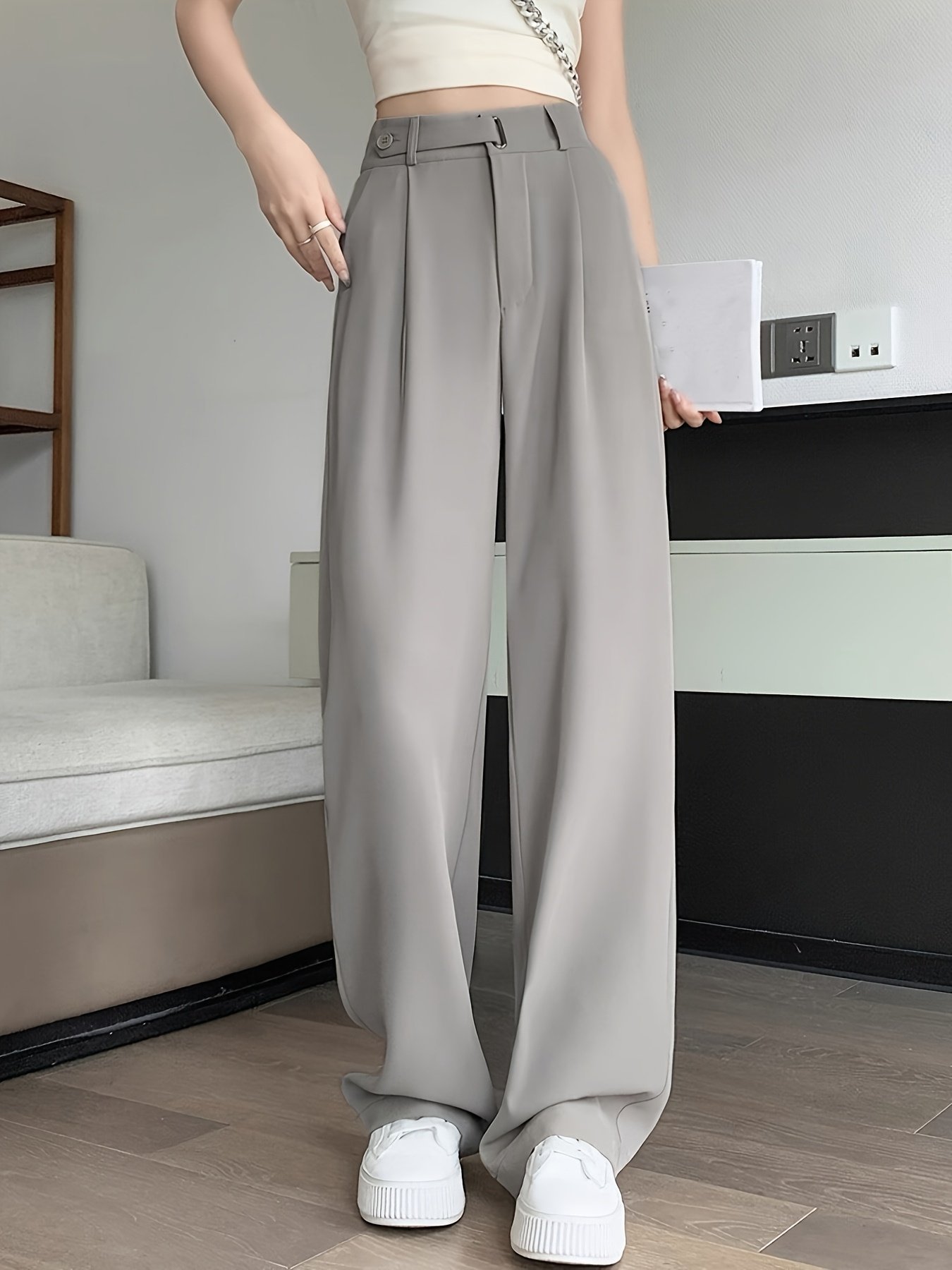 High-End Summer Black Suit Pants - Image 3