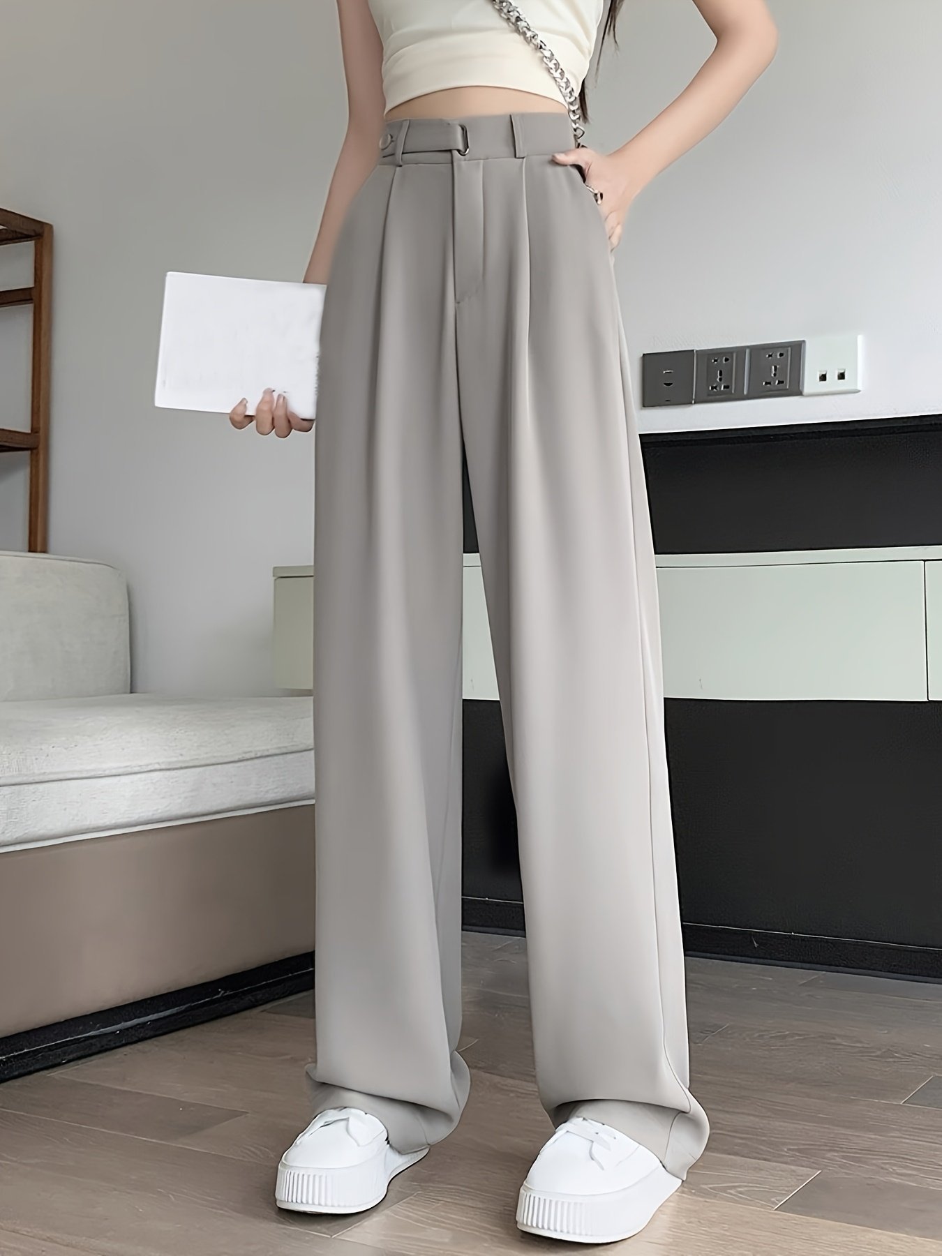 High-End Summer Black Suit Pants - Image 4